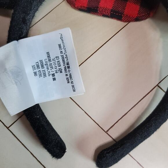 Disney Black & Red Plaid Buffalo Mickey Mouse Ears Headband main image 6